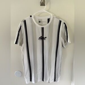 Aeropostale Men's Striped Tee in White and Black